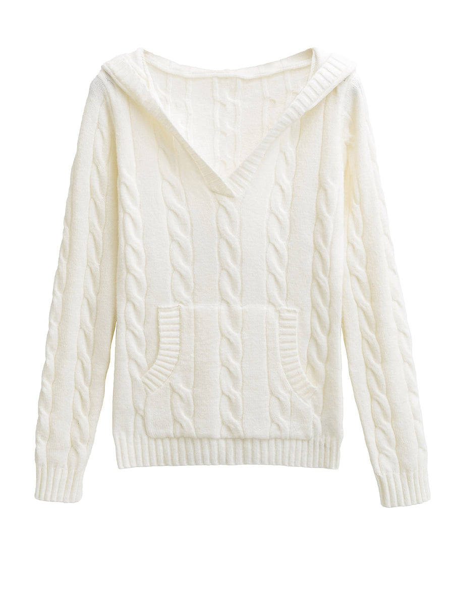 Meryl | Cable-Knit Hooded Sweater