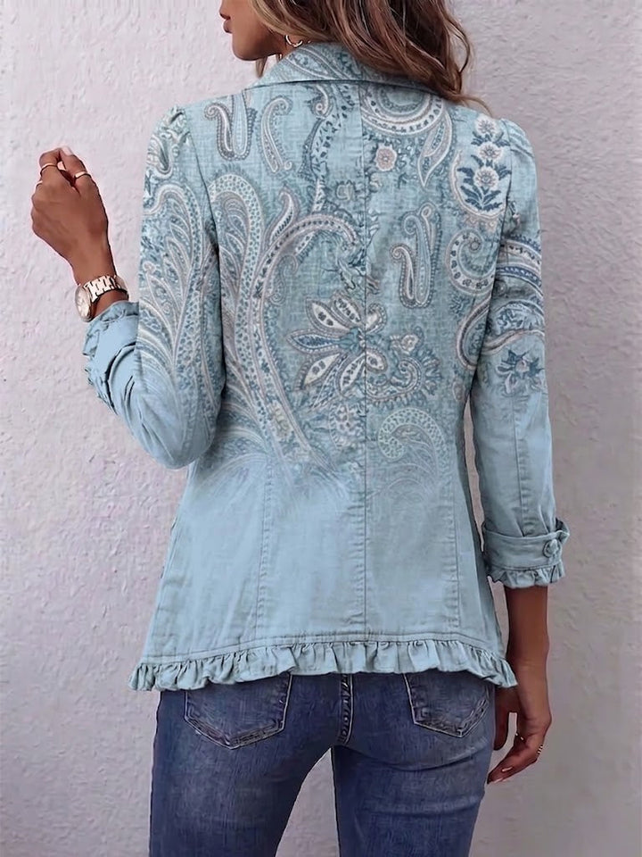 Willow | Paisley Ruffle-Trim Jacket
