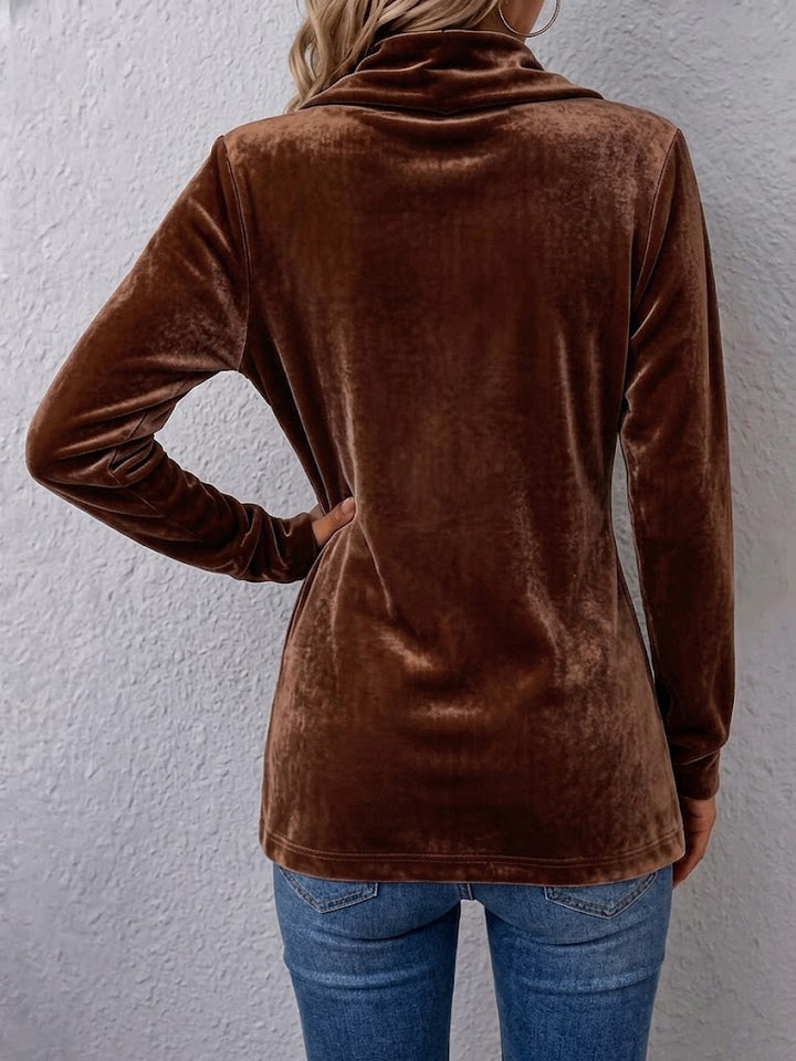 Georgette | Lapel Button-Accent Open Front Jacket