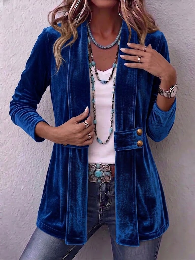 Marion | Vintage Lapel Open-Front Jacket