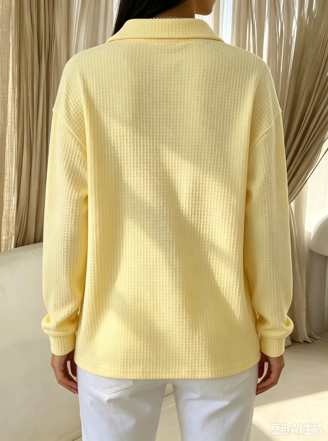 Anouk | Relaxed Waffle-Texture Polo Top