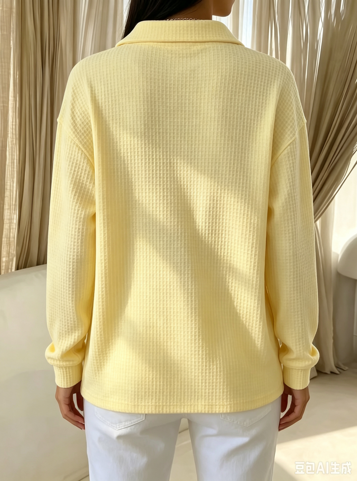 Anouk | Relaxed Waffle-Texture Polo Top