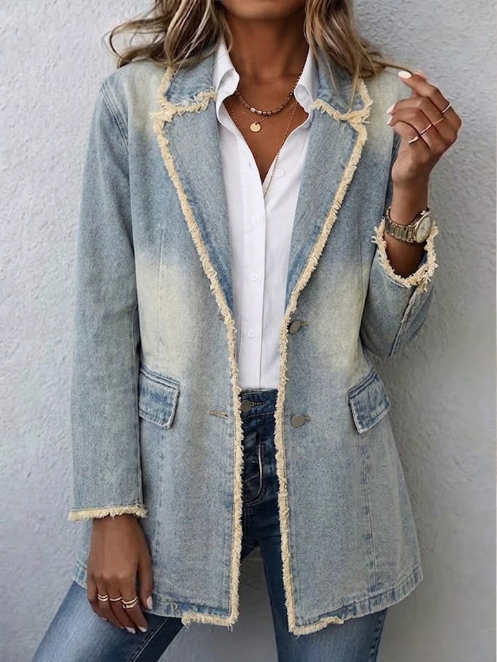 Lillian | Relaxed Frayed-Edge Blazer