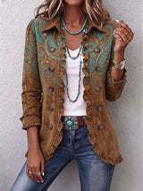 Vivian | Ornate Paisley Ruffle Jacket