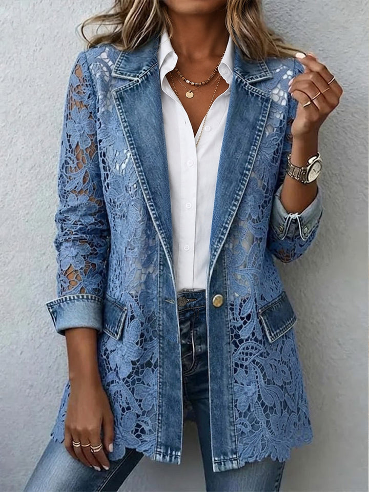 Josie | Floral Lace Tailored Blazer