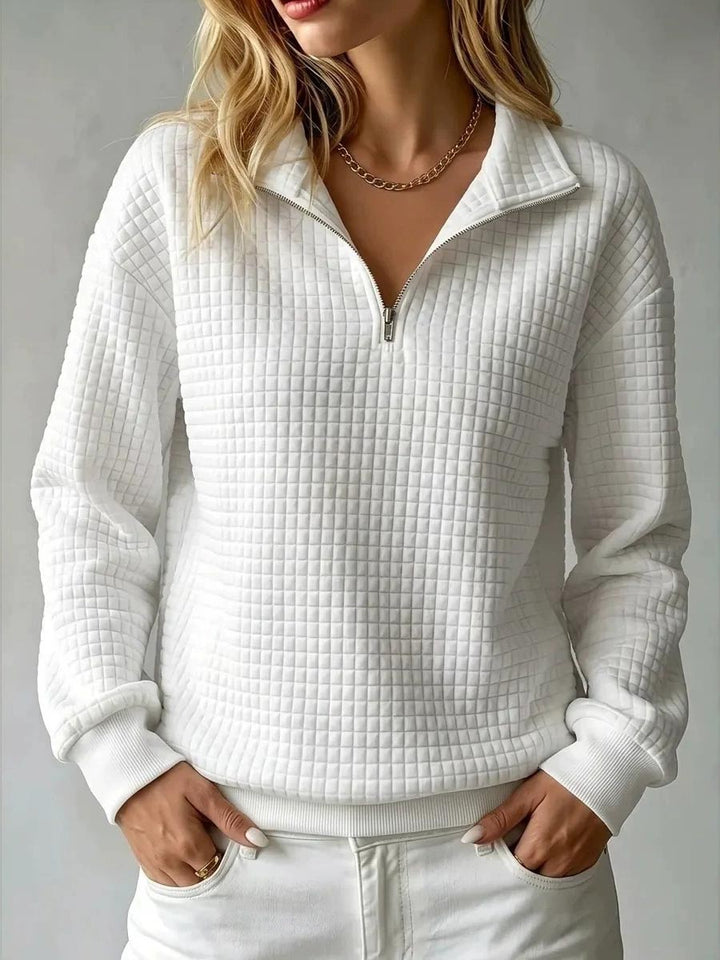 Seraphina | Textured Half-Zip Pullover