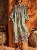 Alma | Bohemian Embroidered Maxi Dress