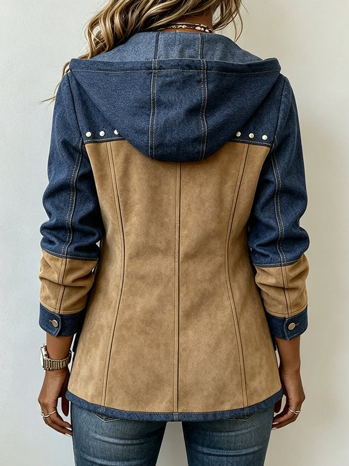Marlene | Colour-Block Hooded Jacket