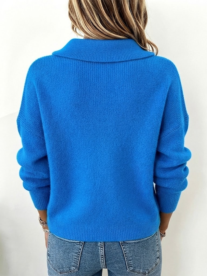 Maura | Collared Soft-Knit Sweater