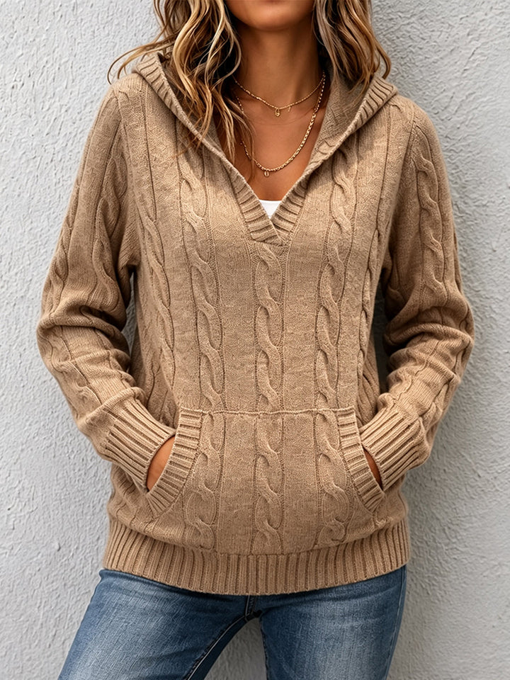 Meryl | Cable-Knit Hooded Sweater