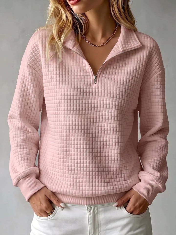 Seraphina | Textured Half-Zip Pullover