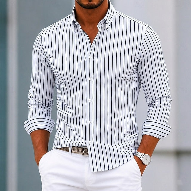 Garrett | Refined Striped Button-Down Shirt