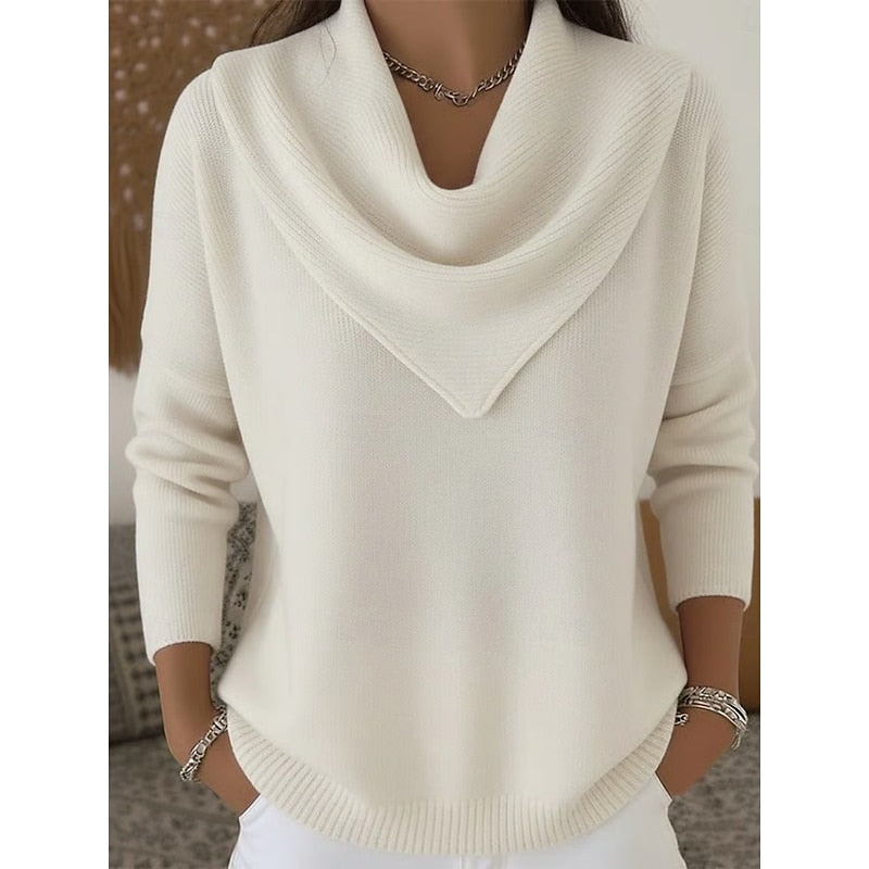 Nancy | Draped Cowl Neck Sweater