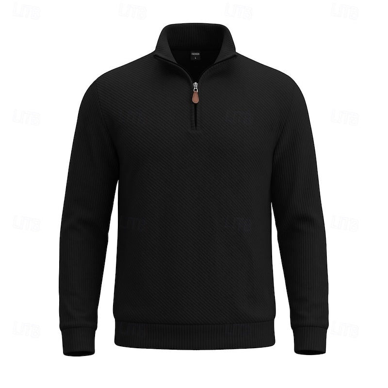 Harrison | Textured Quarter-Zip Pullover