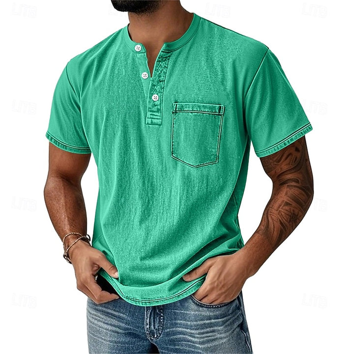 Rhys | Vintage Short-Sleeve Henley Shirt