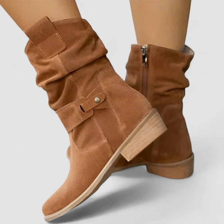 Gretchen | Slouchy Block-Heel Boots