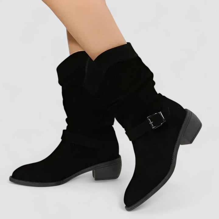 Gretchen | Slouchy Block-Heel Boots