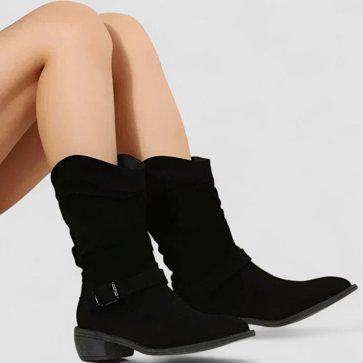 Gretchen | Slouchy Block-Heel Boots
