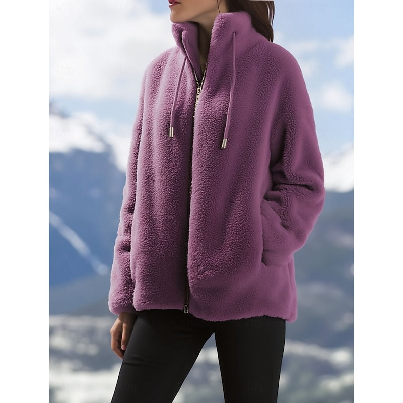 Elin | Cosy Stand-Collar Zip Coat