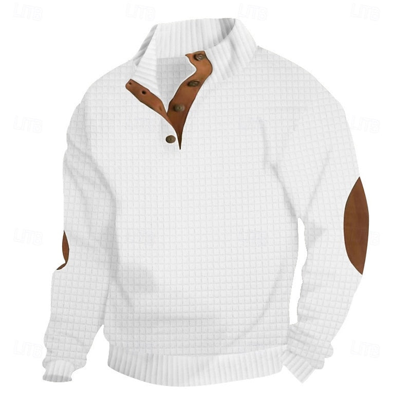 Warren | Textured Stand-Collar Sweatshirt