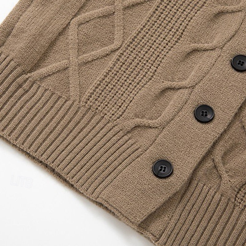 Graham | Cable-Knit Shawl Collar Cardigan