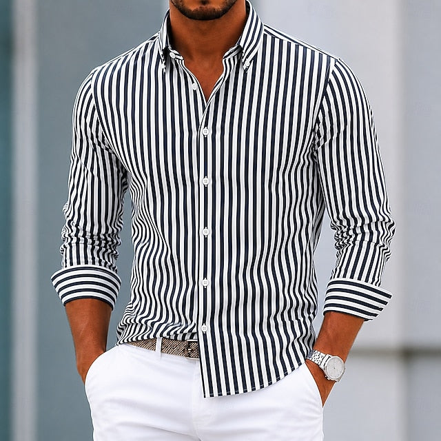 Garrett | Refined Striped Button-Down Shirt