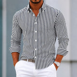 Garrett | Refined Striped Button-Down Shirt