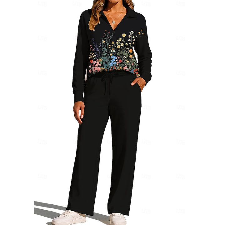 Loretta | Floral Collared Two-Piece Set