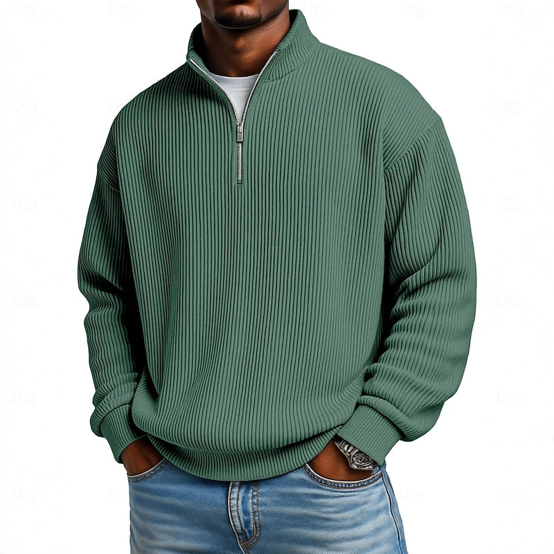 Preston | Ribbed Quarter-Zip Pullover