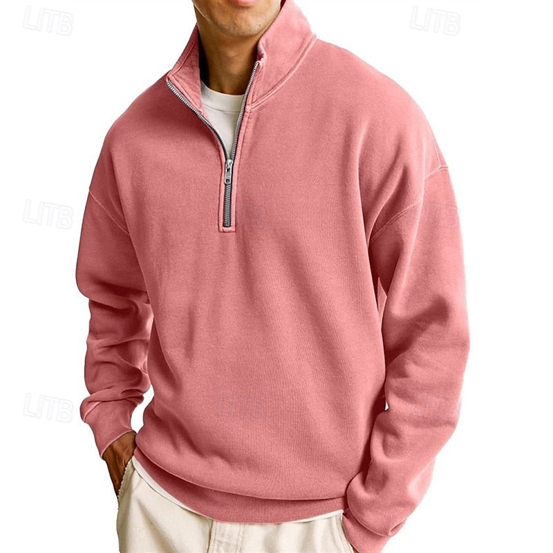 Foster | Quarter-Zip Stand Collar Sweatshirt