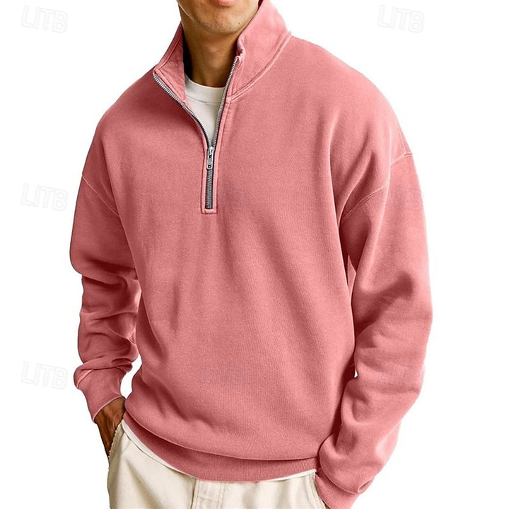 Foster | Quarter-Zip Stand Collar Sweatshirt