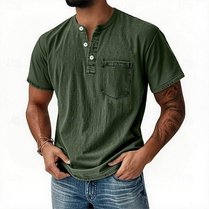 Rhys | Vintage Short-Sleeve Henley Shirt