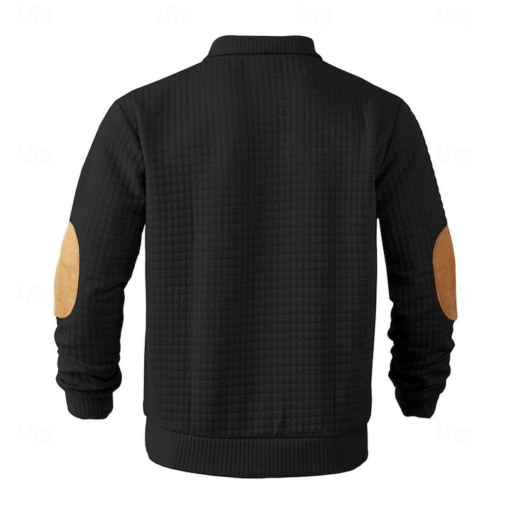 Emmett | Textured Button-Neck Pullover