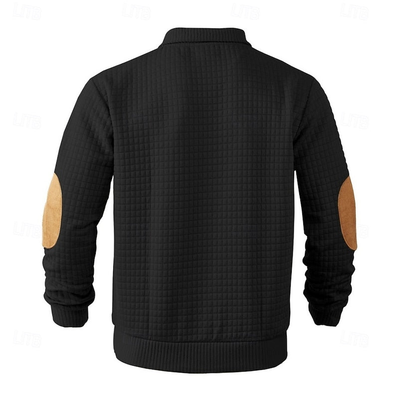 Warren | Textured Stand-Collar Sweatshirt