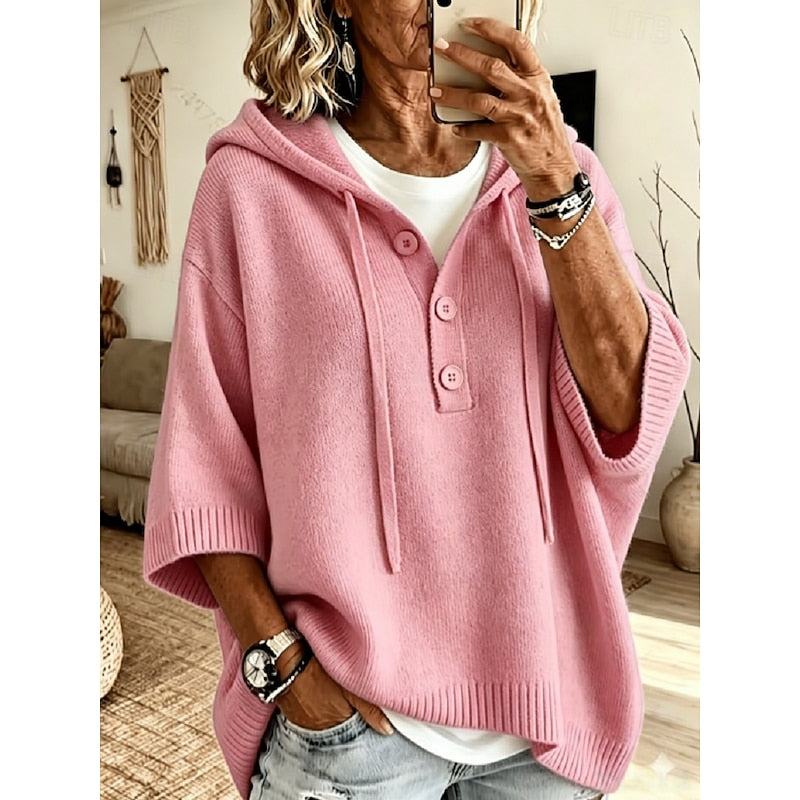 Cerys | Relaxed Hooded Knit Hoodie
