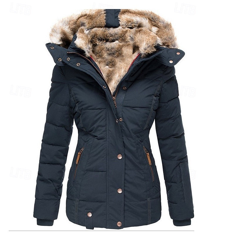 Sienna | Fur-Trim Hooded Puffer Jacket