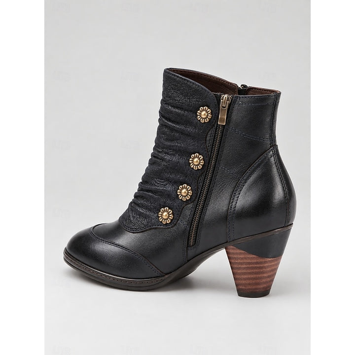 Rosabel | Ruched Block-Heel Ankle Boots