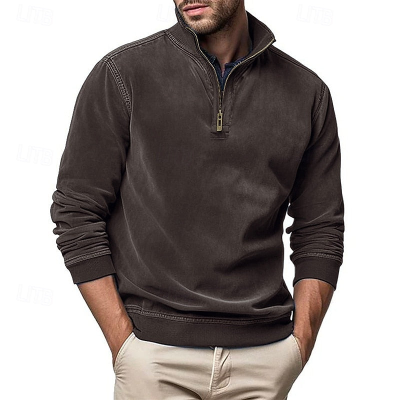 Weston | Washed Quarter-Zip Sweatshirt