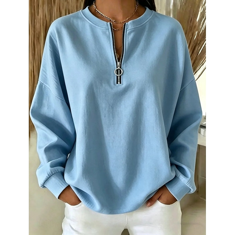 Teagan | Half-Zip High-Neck Sweatshirt