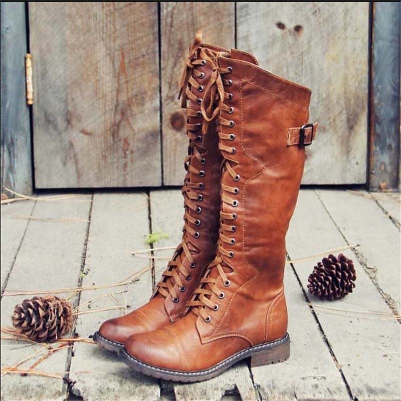 Rosamund | Laced Tall Riding Boots