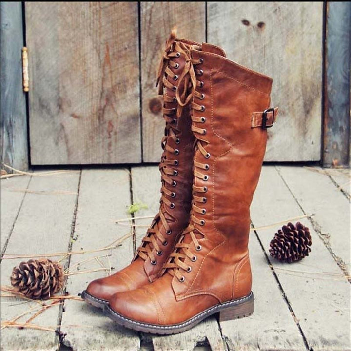 Rosamund | Laced Tall Riding Boots