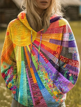 Odette | Radiant Patchwork Bohemian Hoodie