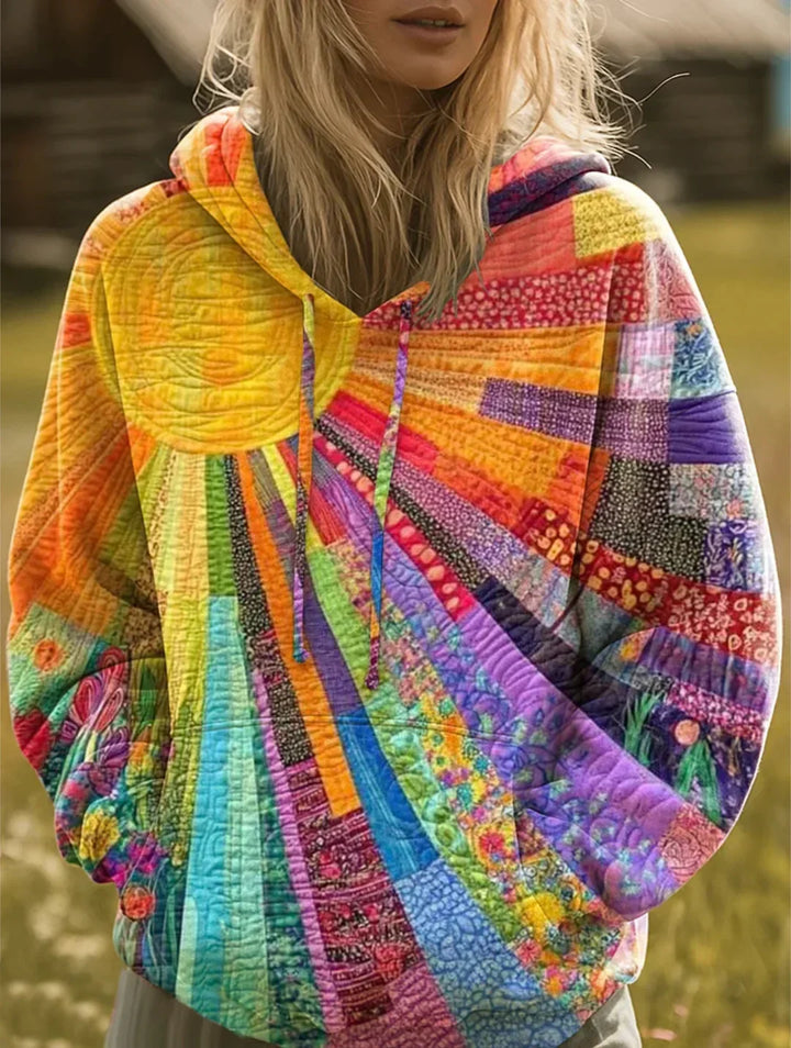 Willa | Radiant Patchwork Bohemian Hoodie
