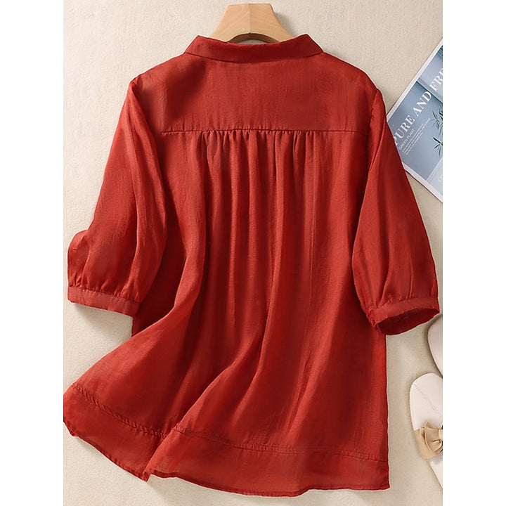 Cassandra | Embroidered Peter Pan Collar Blouse