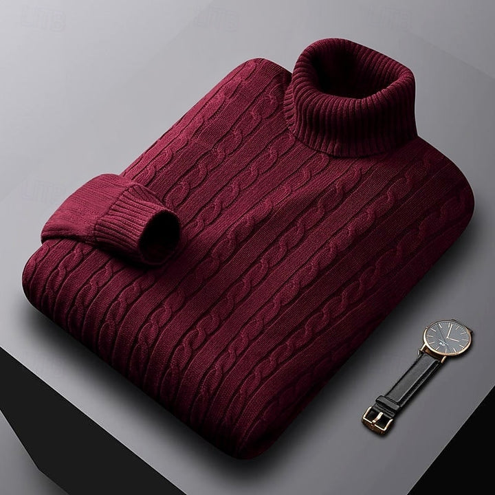 Sebastian | Cable-Knit Turtleneck Jumper