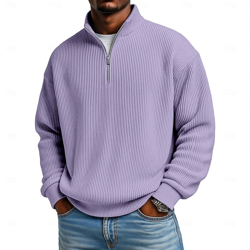 Preston | Ribbed Quarter-Zip Pullover