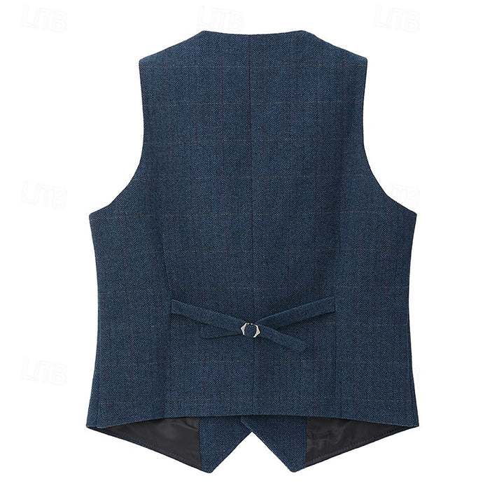 Desmond | Herringbone Single-Breasted Waistcoat