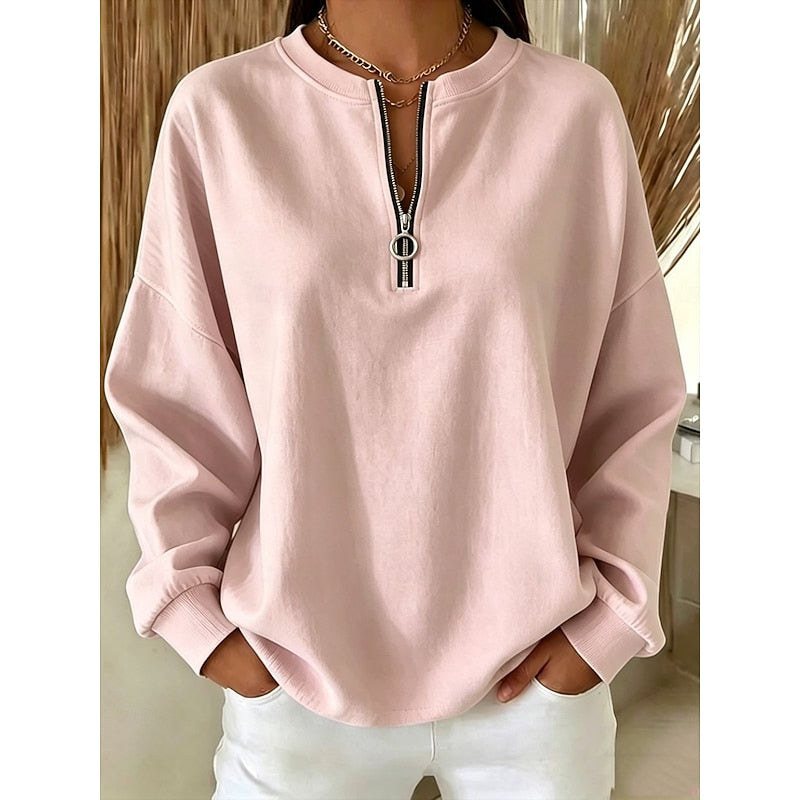 Teagan | Half-Zip High-Neck Sweatshirt