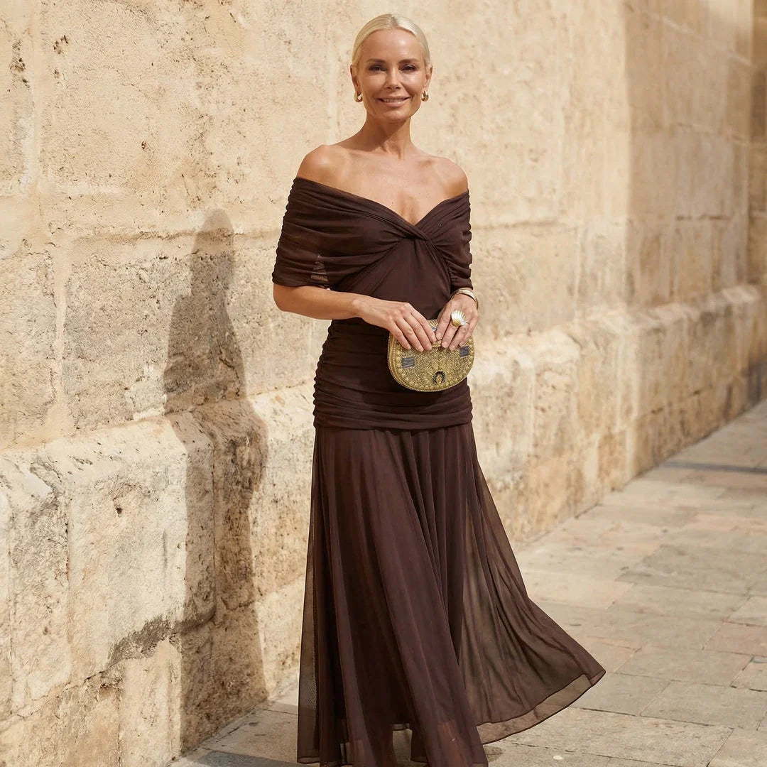 Lucia | Off-Shoulder Maxi Dress