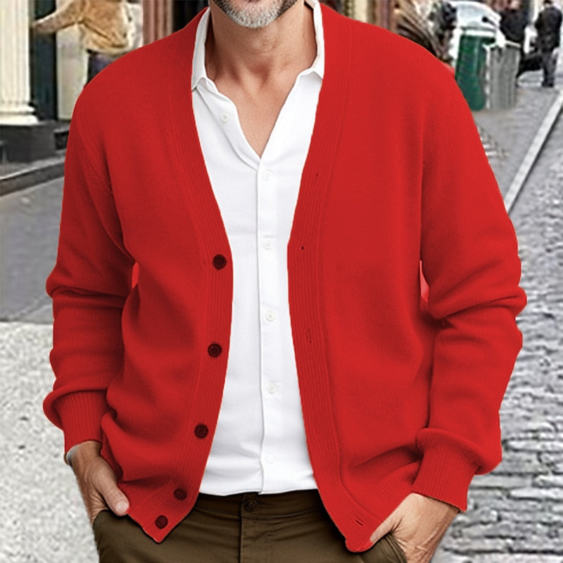 Gerald | Christmas Button-Front Cardigan